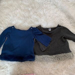 Janie & Jack fur shirts